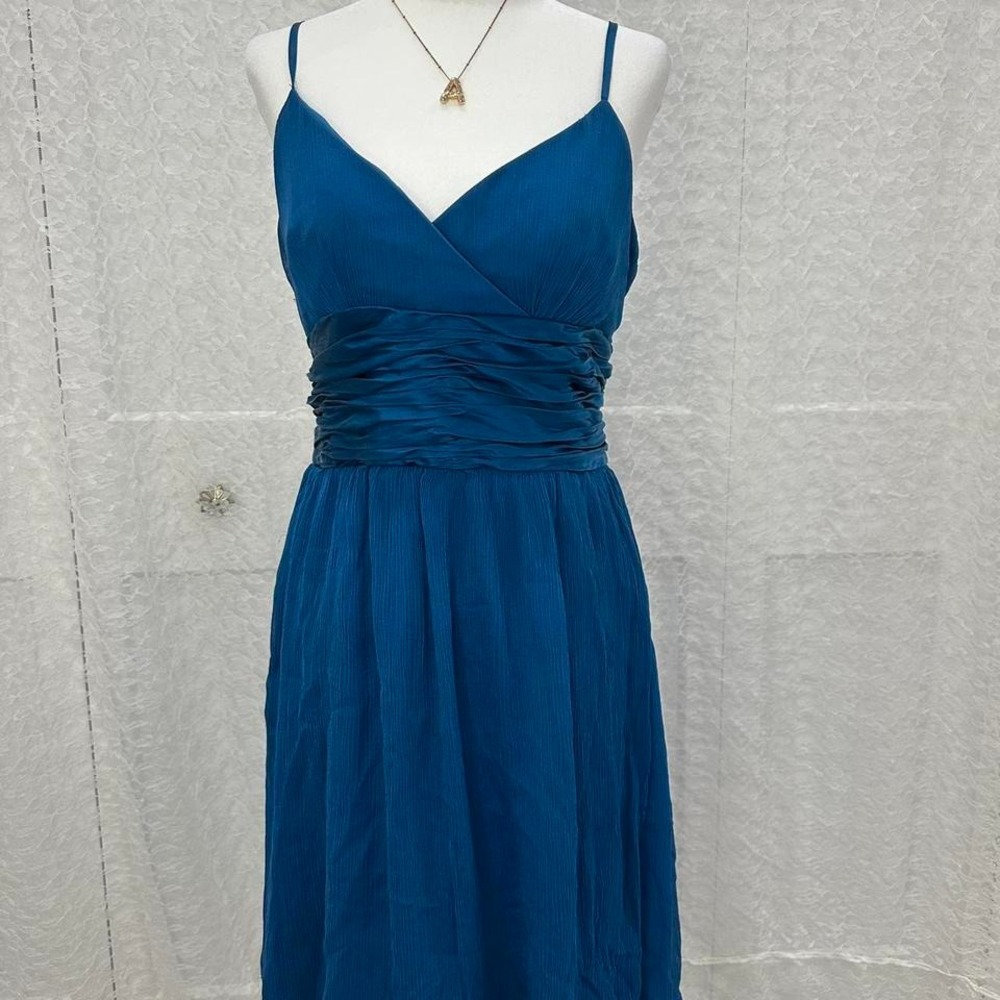 Vintage silk blue dress